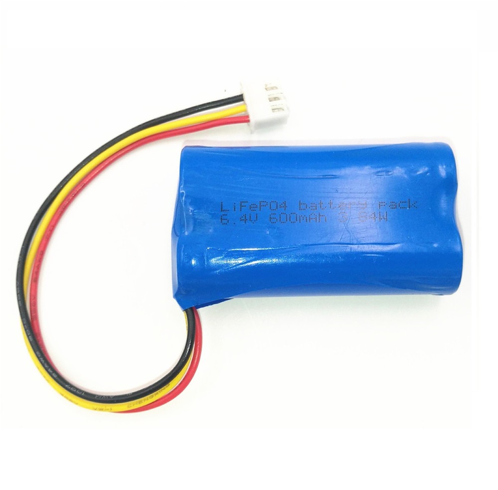 6.4V 600mAh 14500 2S1P LiFePO4 battery pack Rechargeable lithium battery for Emergency light